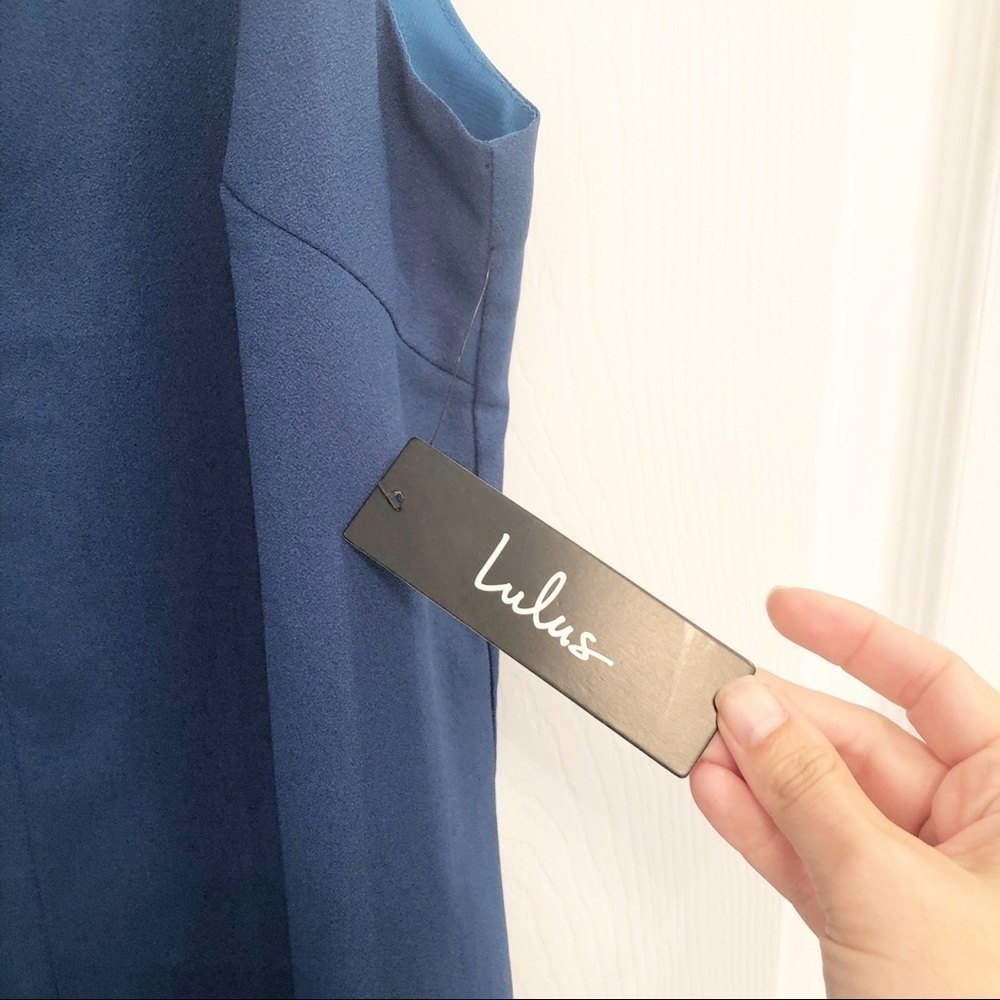 NWT Lulu’s teal barbell sleeveless dress - Picture 6 of 6